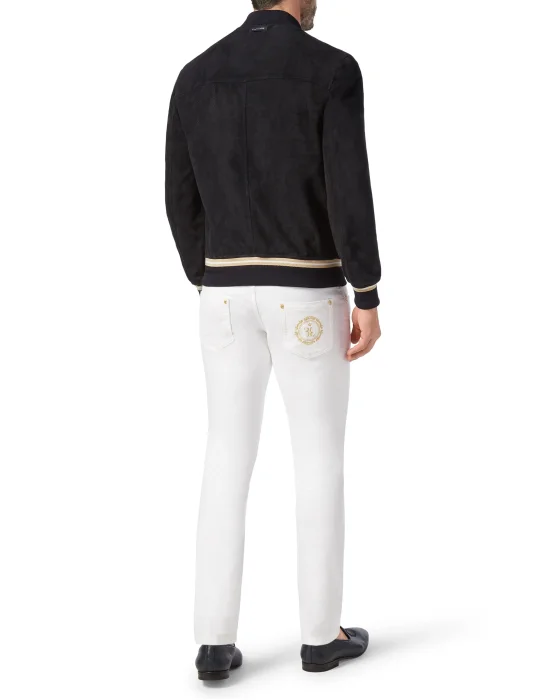 Leather Bomber Double B