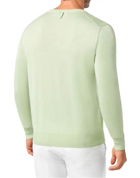 Pullover Round Neck LS Crest
