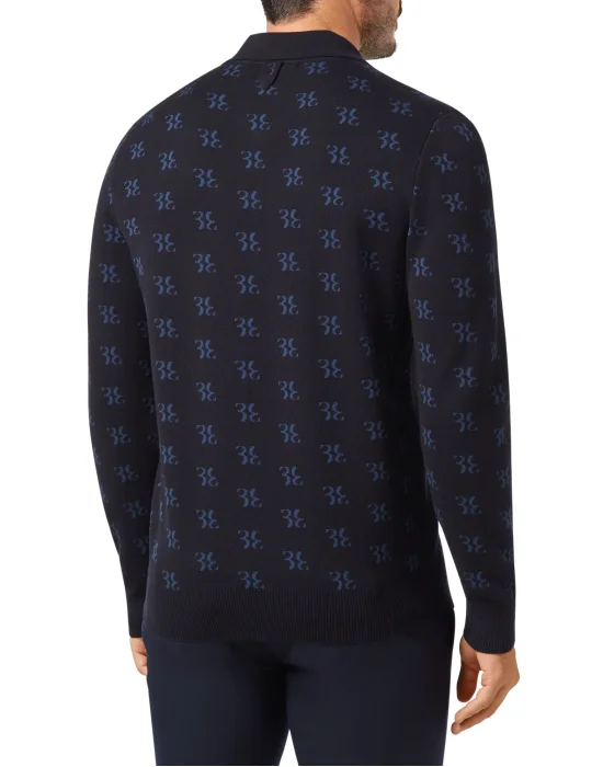 Pullover zip mock LS All over BB