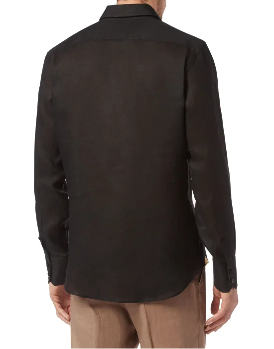 Linen Shirt Silver Cut LS