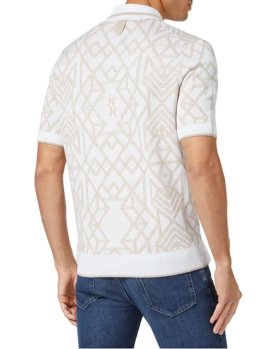 Cotton & Lino Zipped Polo Shirt SS