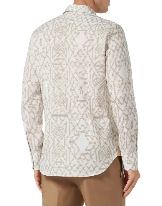 Linen Shirt Silver Cut LS