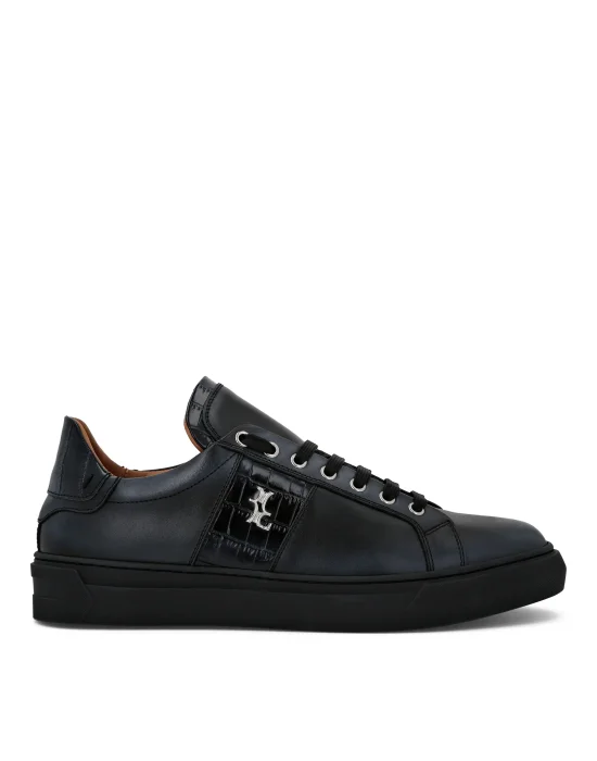 Crocco Printed Leather Lo-Top Sneakers