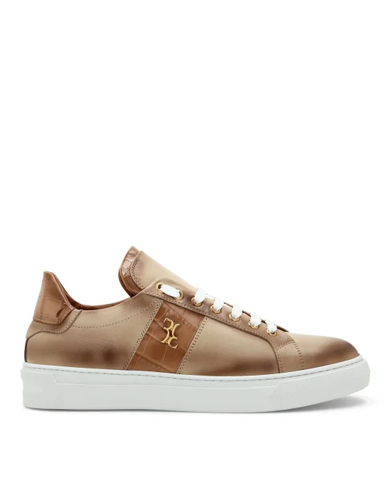 Crocco Printed Leather Lo-Top Sneakers
