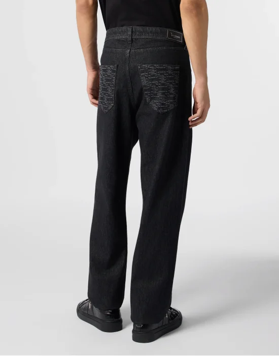 Straight Cut Jeans BB Monogram