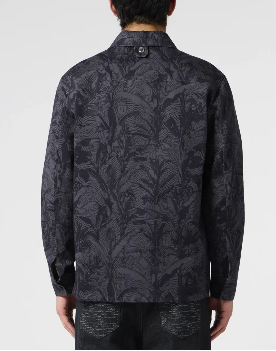 Canvas Overshirt Palms All-Over