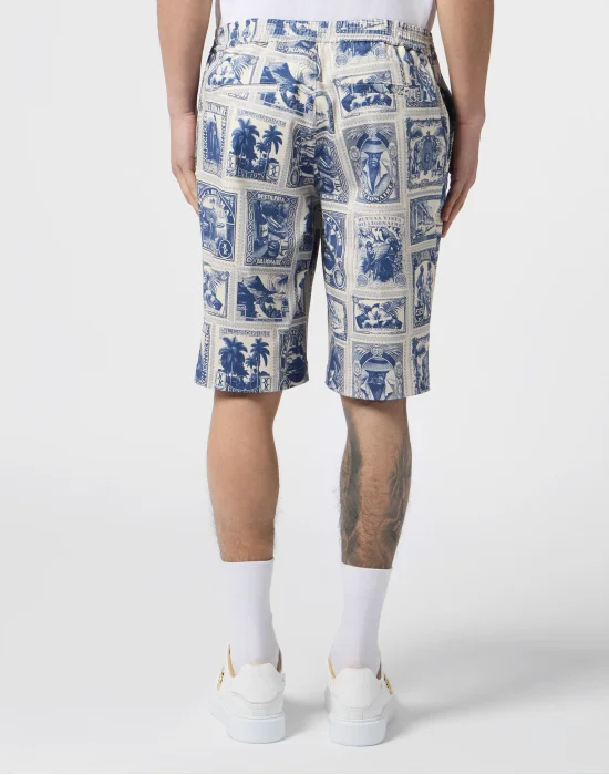 Canvas Shorts Stamps All-Over