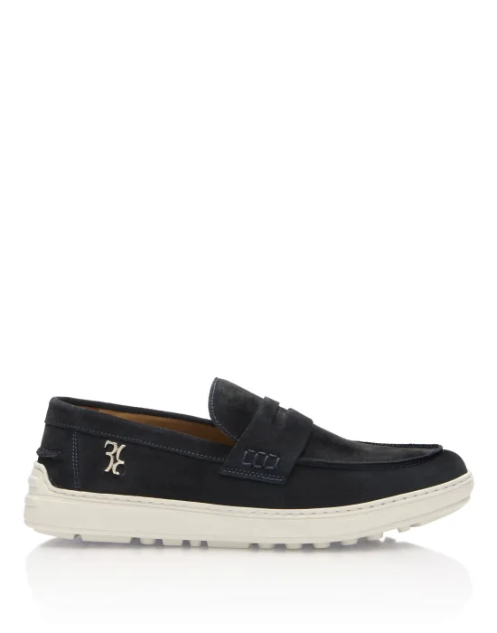 Rafia Suede Loafers