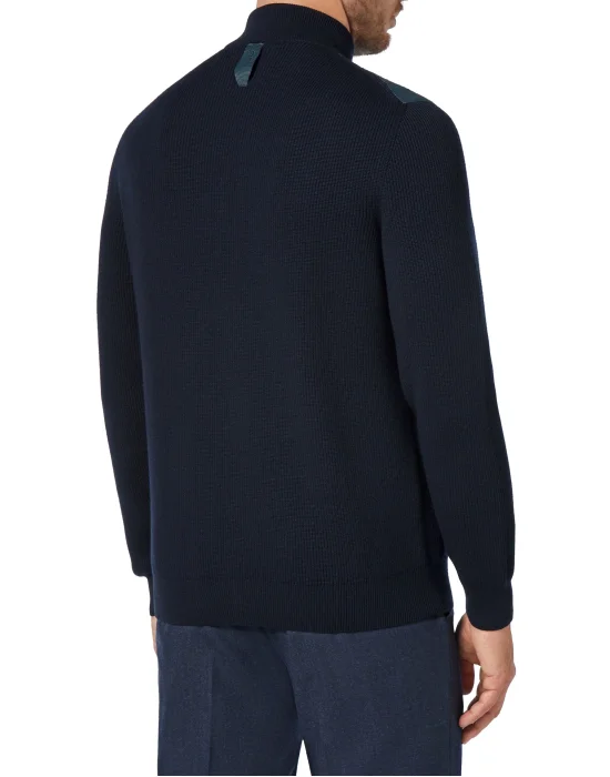 Pullover zip mock Luxury