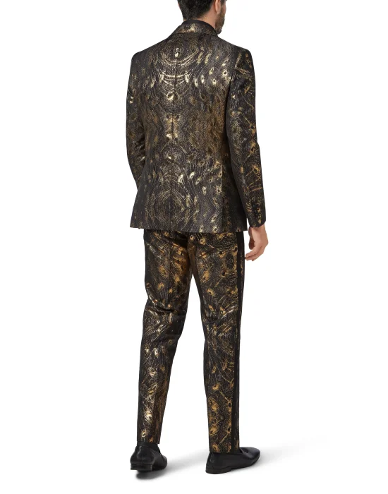 Blazer Tailored Fit Jacquard Feathers