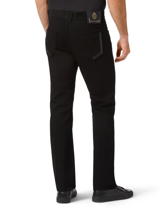 Denim Regular fit elaphe insert Luxury