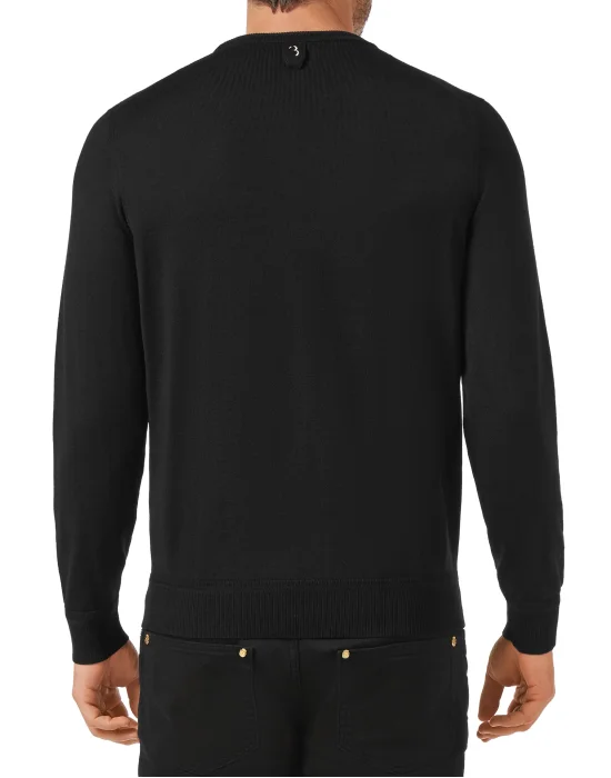 Wool Pullover Round Neck LS Wolf