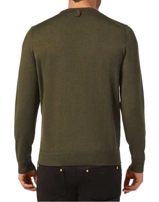 Wool Pullover Round Neck LS Wolf
