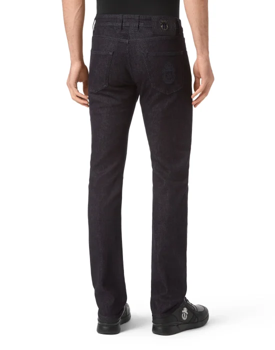 Denim Trousers Super Straight Cut Crest
