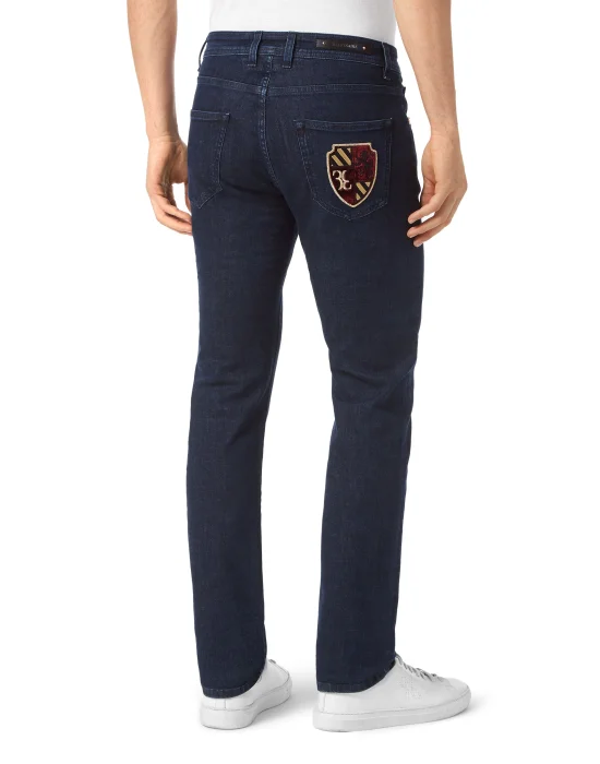 Denim Trousers Super Straight Cut Patches