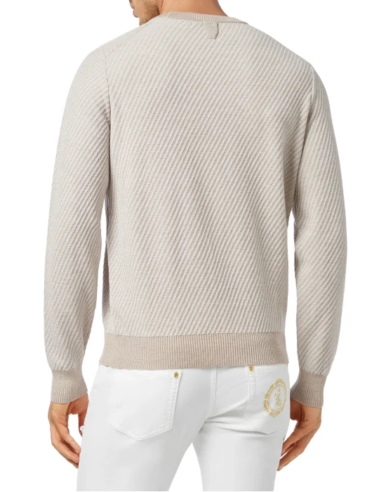 Pullover Round Neck LS Crest