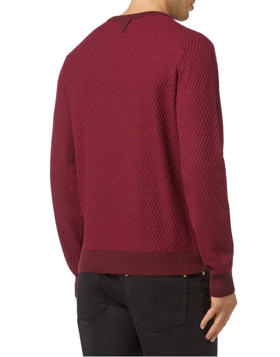 Pullover Round Neck LS Crest