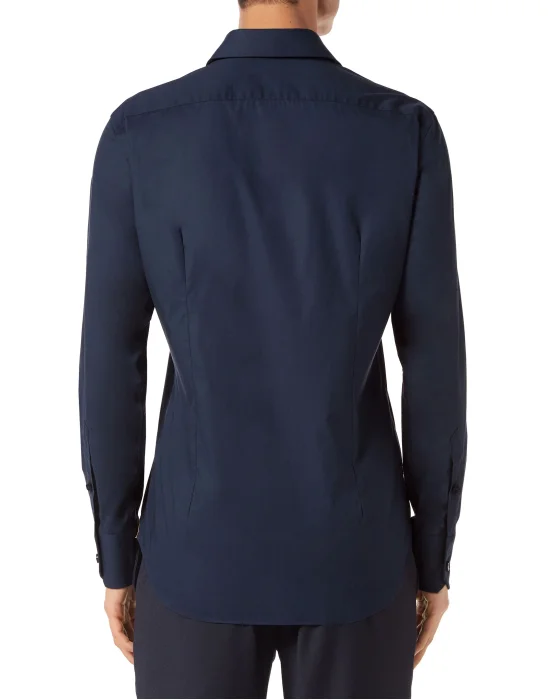 Cotton & Suede Shirt Slim Fit