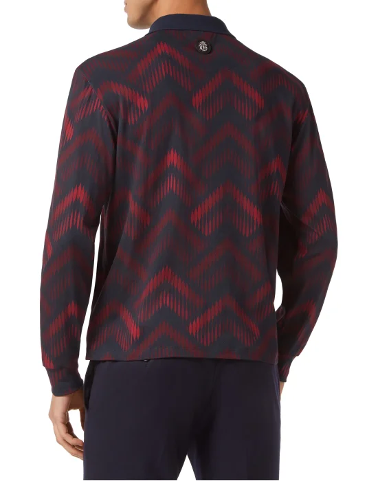 Piquet Polo Shirt LS with Zip