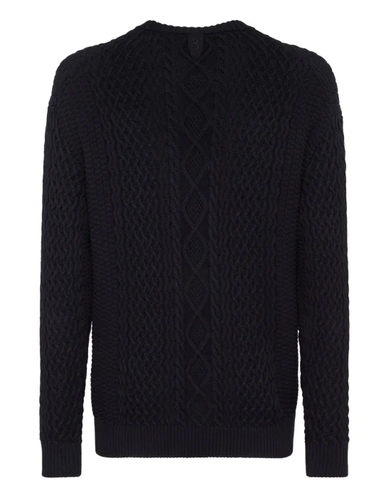 Cotton Cashmere Round Neck Pullover