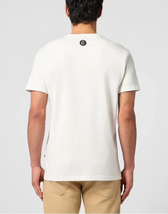 Embroidered T-shirt Round Neck SS