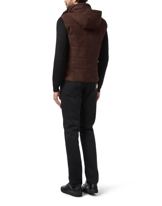Leather Vest Short Statement