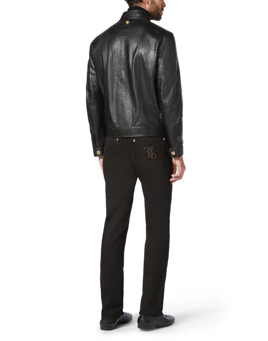 Python Leather Jacket Luxury