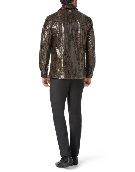 Python Leather Shirts Luxury
