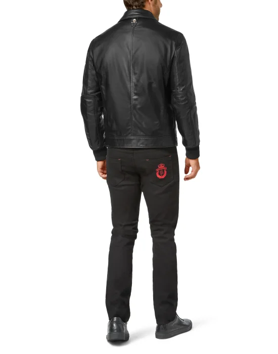 Leather Bomber Istitutional
