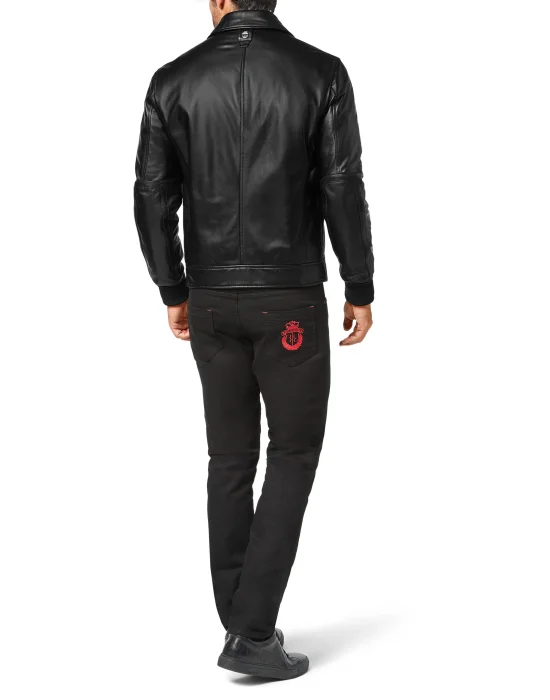 Leather Bomber Istitutional