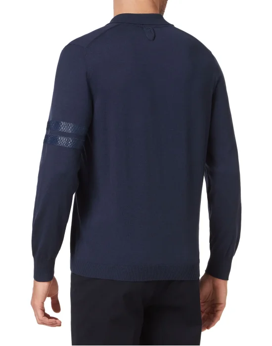 Knit Pullover Polo-Neck LS