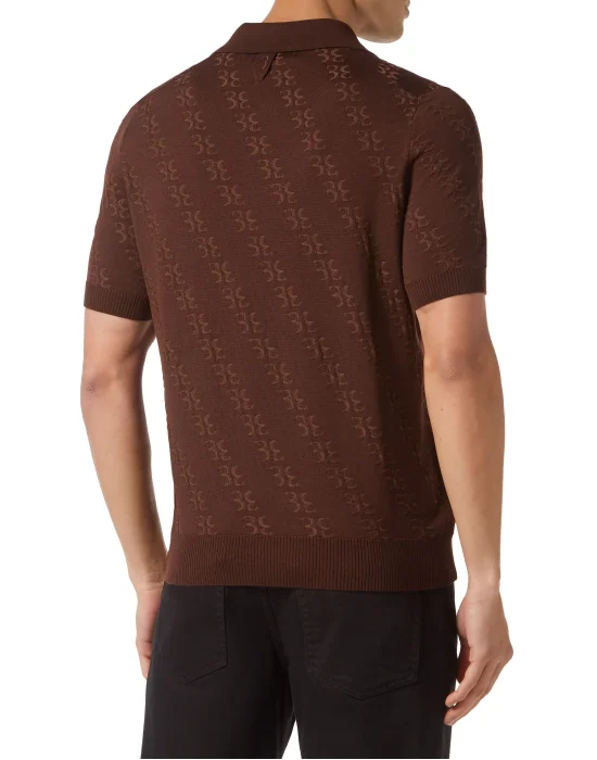 Wool and Silk Pullover Polo-Neck SS