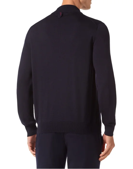 Wool and Silk Pullover full zip