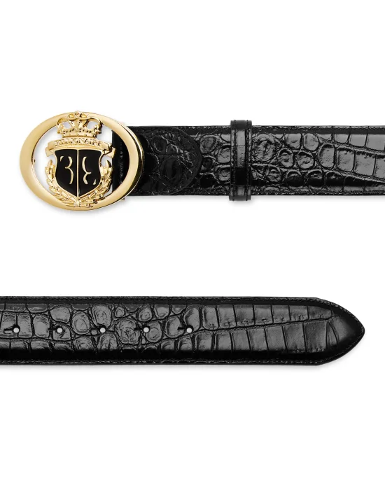 Crocco Printed Leather Belt