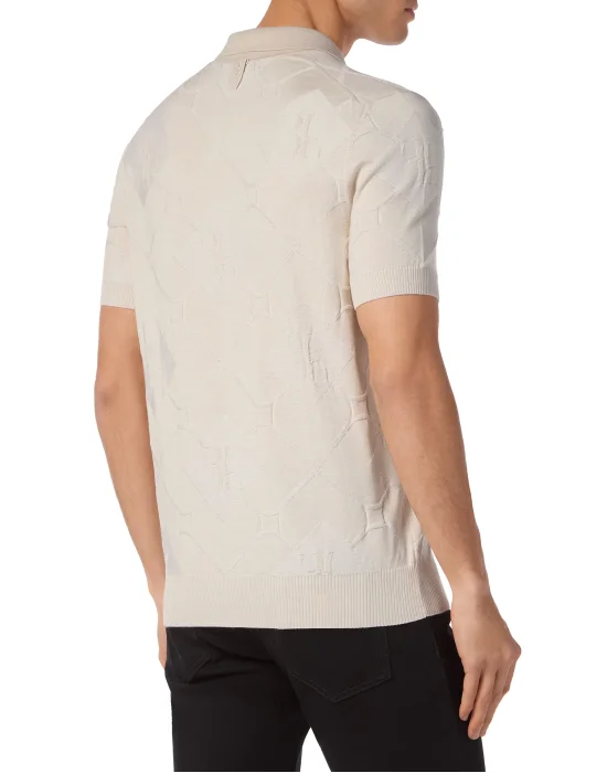 Silk/Wool Pullover Polo-Neck SS