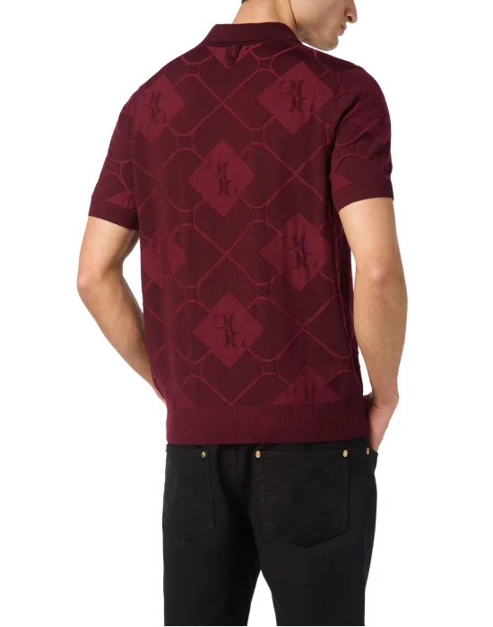 Silk/Wool Pullover Polo-Neck SS