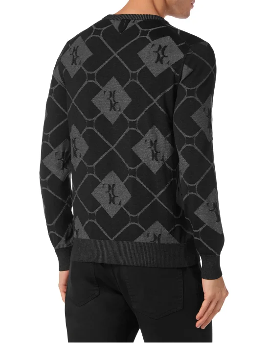 Silk/Wool Pullover Round Neck LS