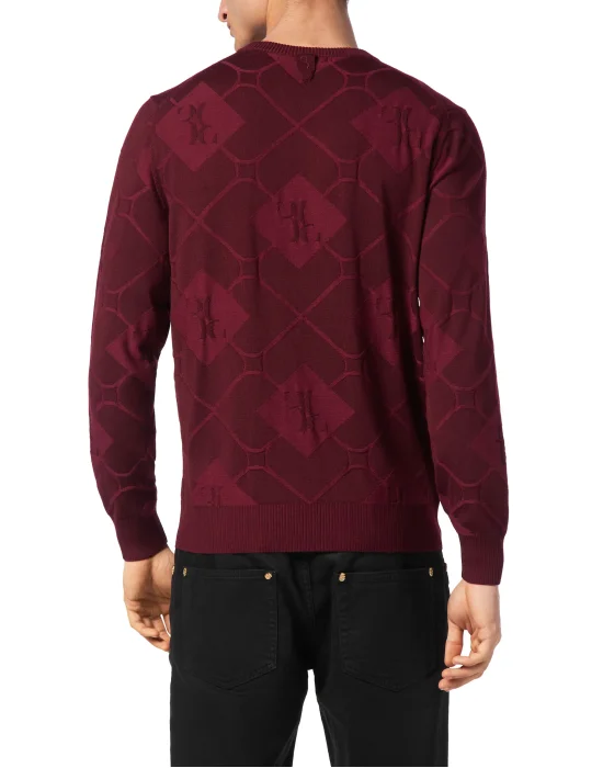 Silk/Wool Pullover Round Neck LS