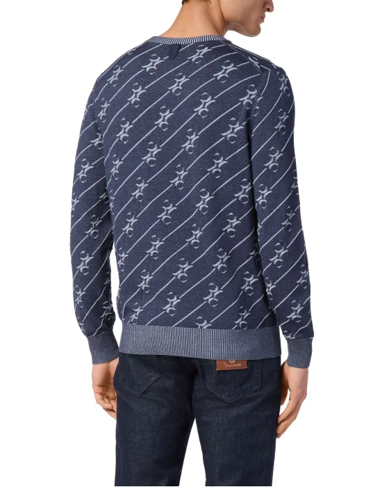 Silk Pullover Round Neck LS