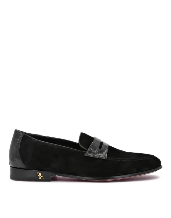 Crocco Printed Suede Loafers