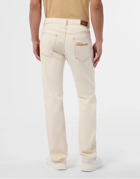 Embroidered 5 Pockets Regular Cut Jeans